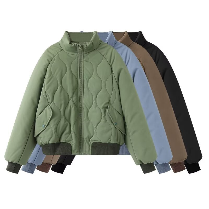 Autumn and winter new women's clothing American pilot loose cotton jacket for women