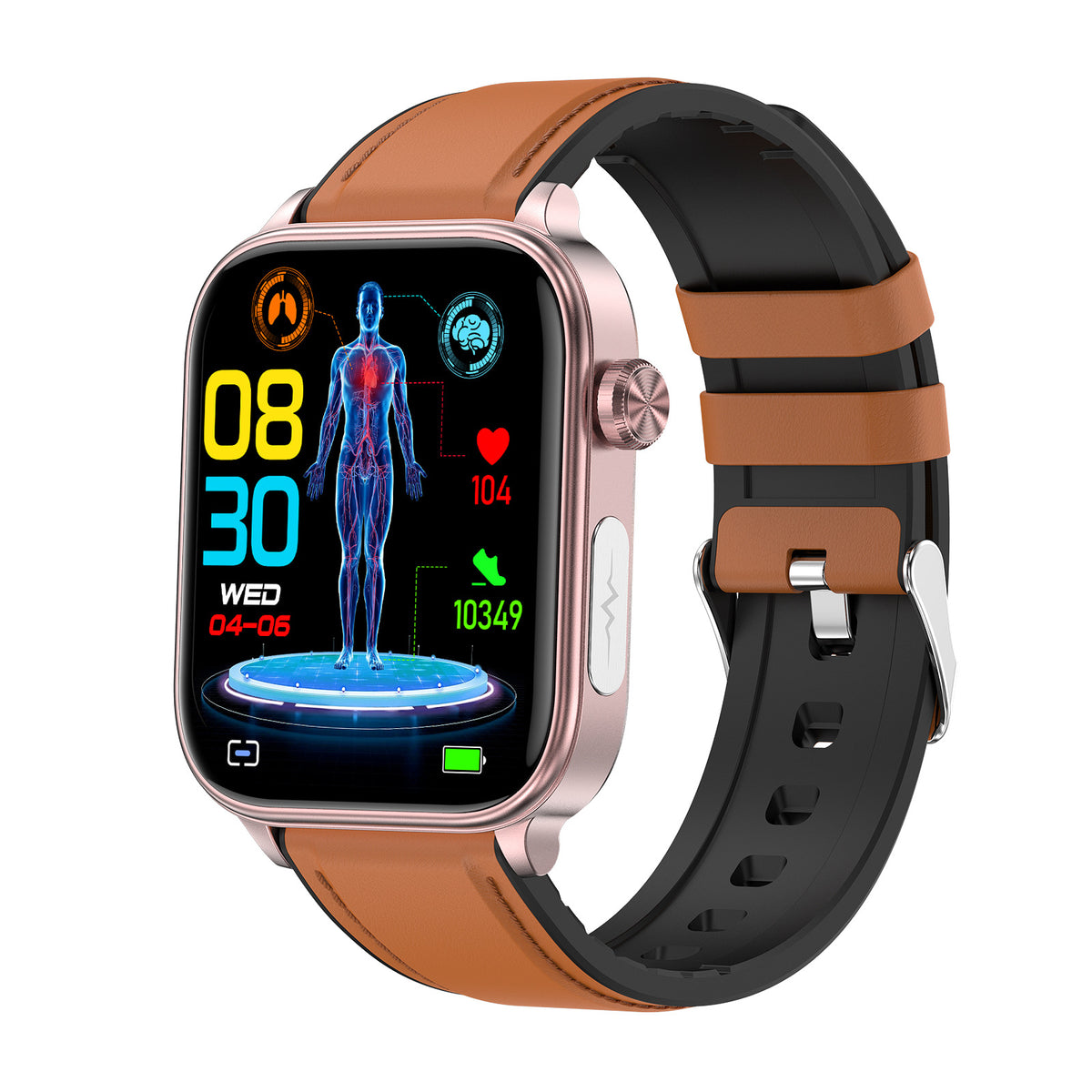 ET570 Smart Watch with Bluetooth Call, ECG Function, Non-invasive Blood Glucose, and True Blood Oxygen Monitoring