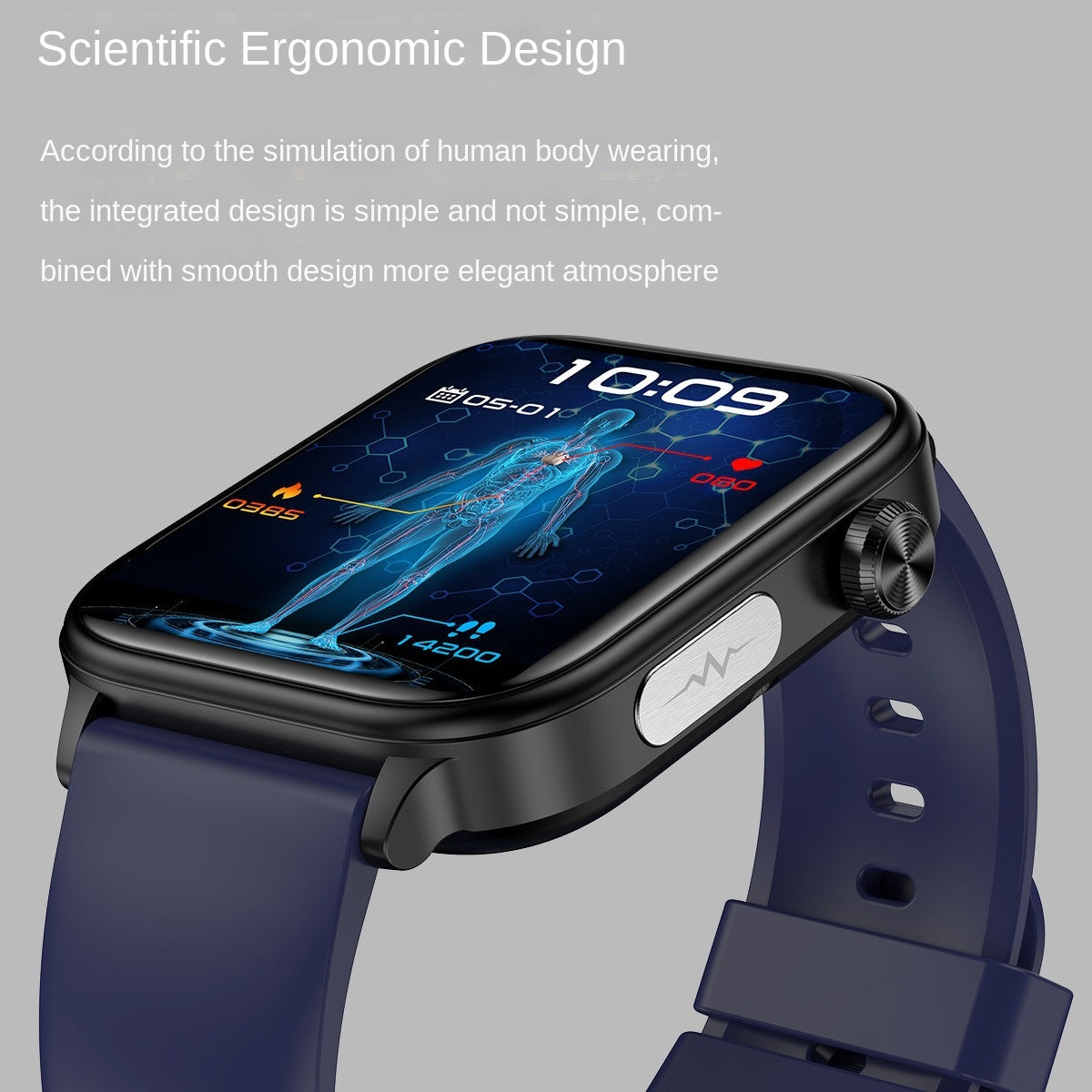 ET570 Smart Watch with Bluetooth Call, ECG Function, Non-invasive Blood Glucose, and True Blood Oxygen Monitoring